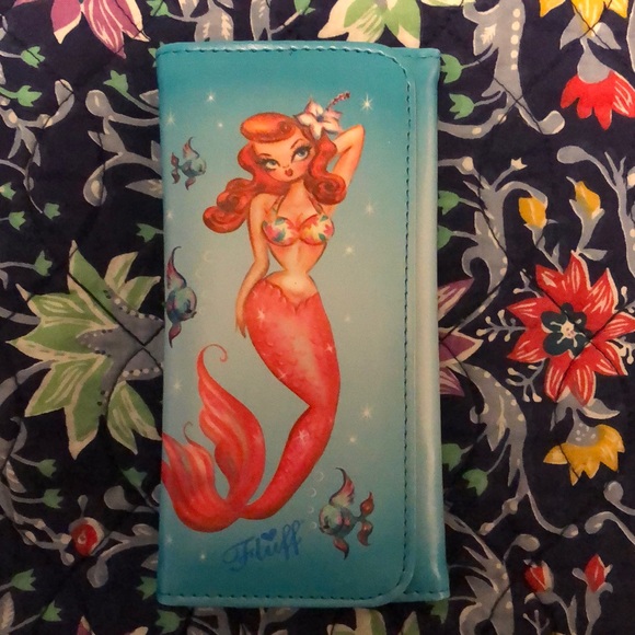 fluff Handbags - Fluff Red Mermaid Pinup Wallet